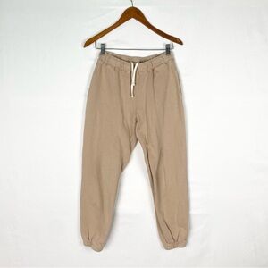 Parachute Organic Cotton Jogger Sweatpants Size Medium Tan Beige High Rise